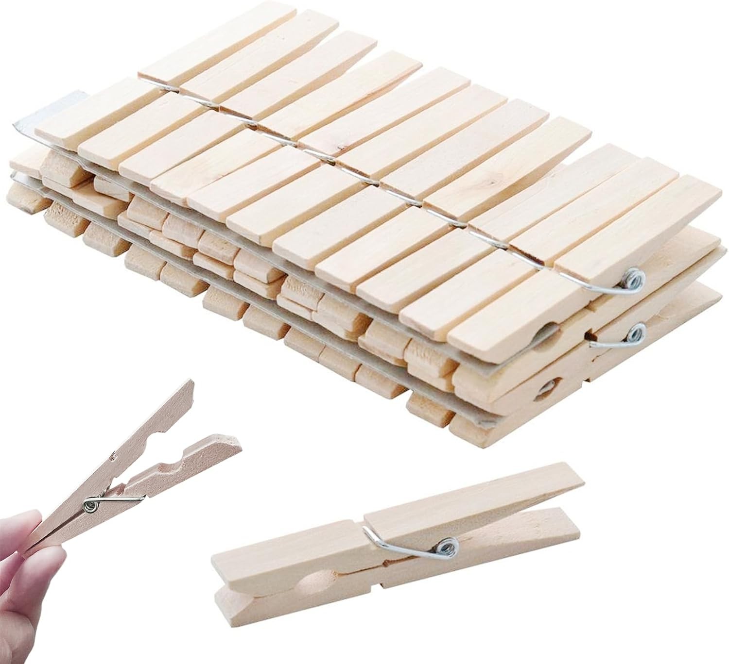 Clothes Pins Wooden Clothespins Wood Clothes Pins Heavy Duty Outdoor 24 Pcs