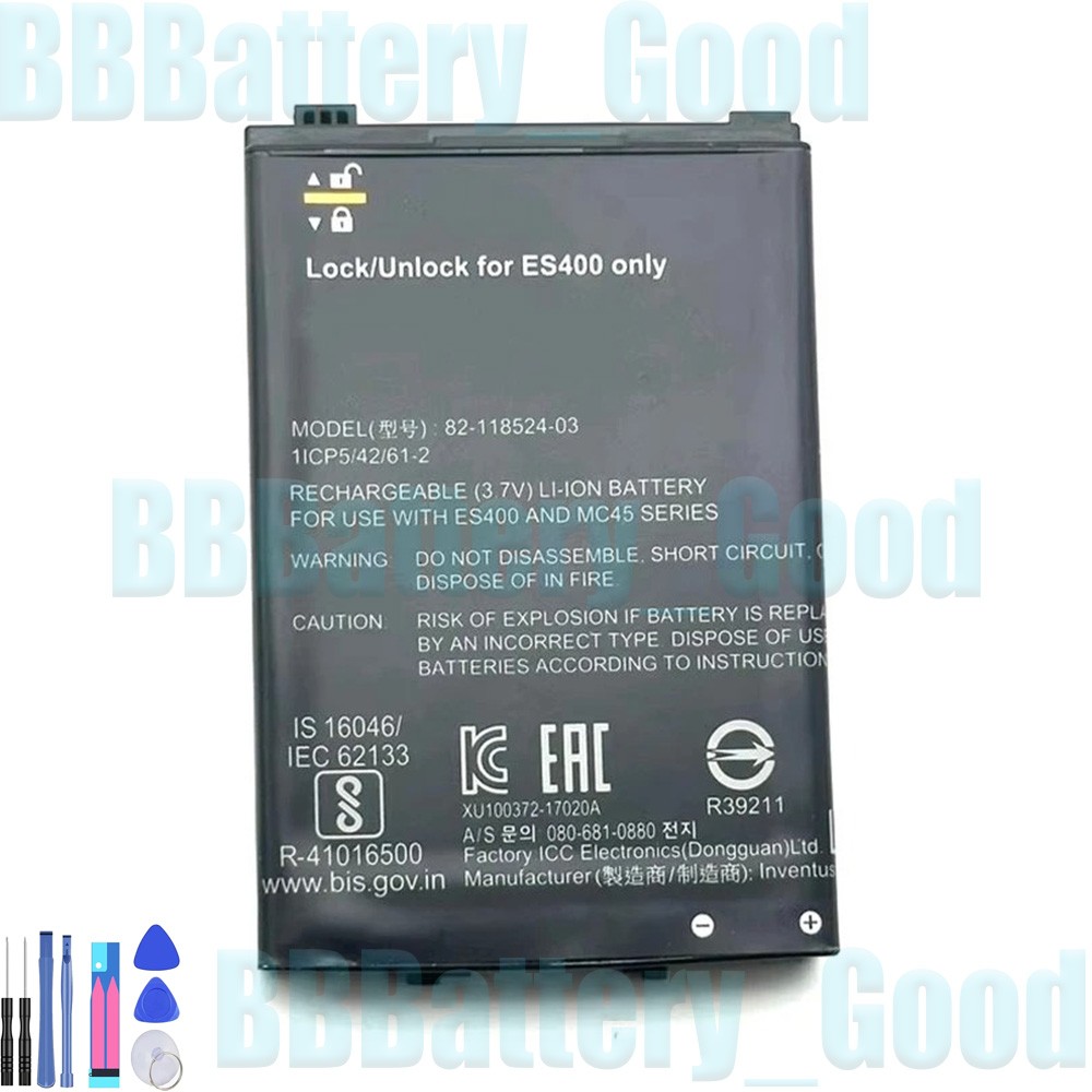 New  82-118524-03 3080mAh Battery for ZEBRA 1ICP5/42/61-2 ES400 MC45