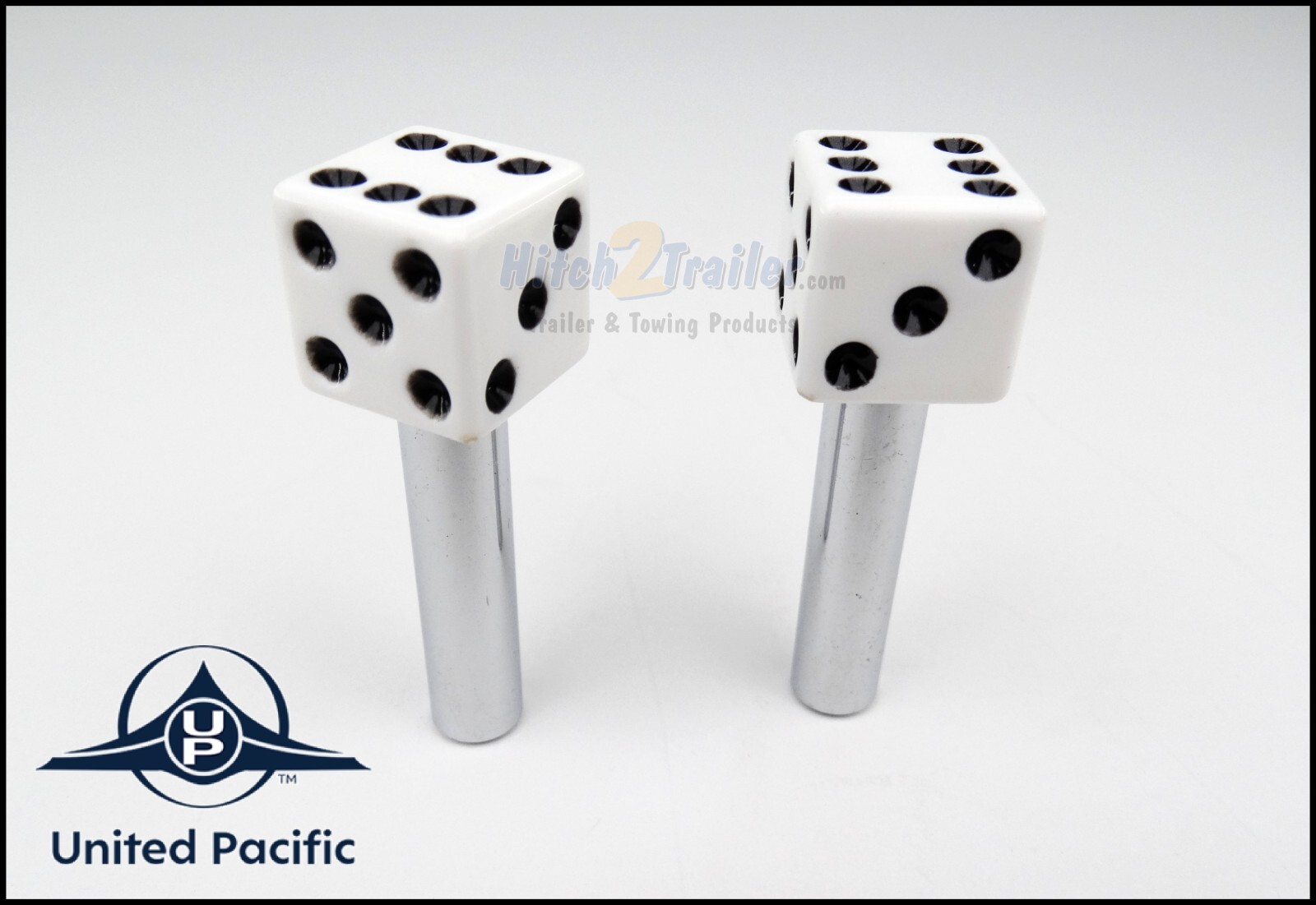 White/Black Dice Door Lock Knobs Cars Trucks Hot Rod Rat Classic #10-32 Thread