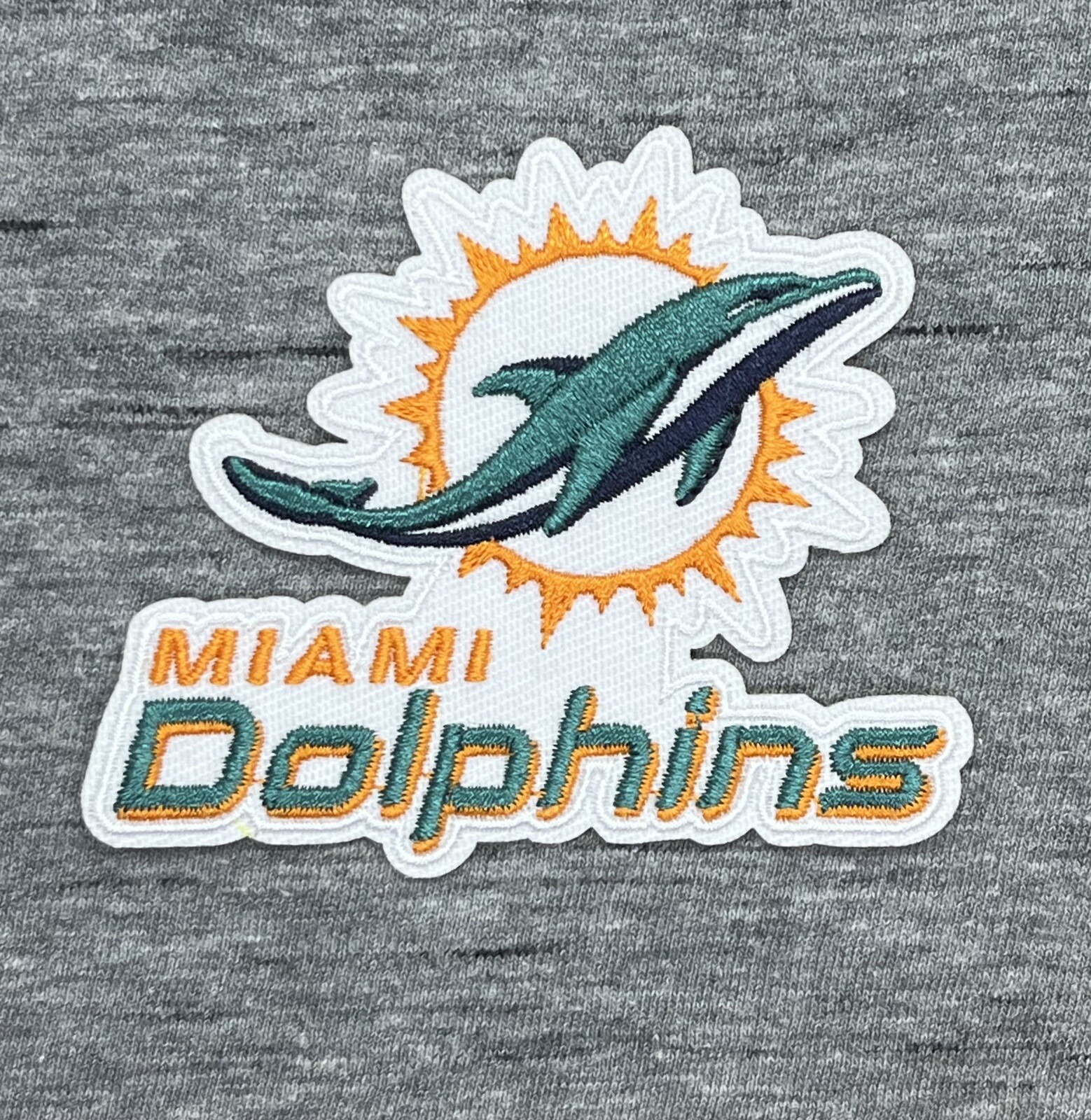 MIAMI DOLPHINS EMBROIDERED IRON ON PATCH 2.50” X 3.00” FREE SHIPPING