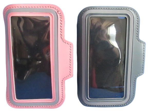 Fitness Band Storage Workout Carry Key Holder Safety Arm Case Pink/Grey