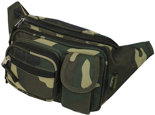 Camo Hip Waist Case Fanny Pack Green Camouflage Belt Travel Pouch Bum Tackle Bag