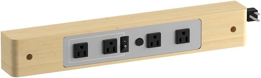 Kohler K-99681-1WR Side-Mount Electrical Outlet for Vanities – Natural Maple