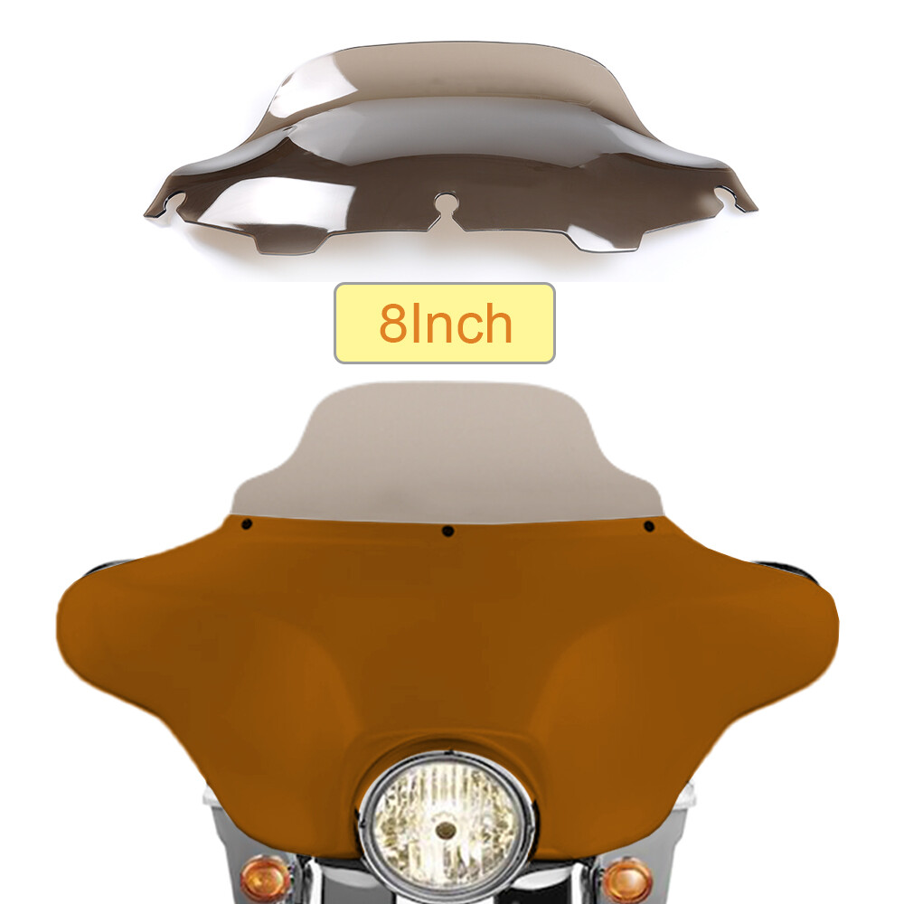 Smoke 8'' Front Windshield Windscreen for Harley Street Electra Glide 1996-2013
