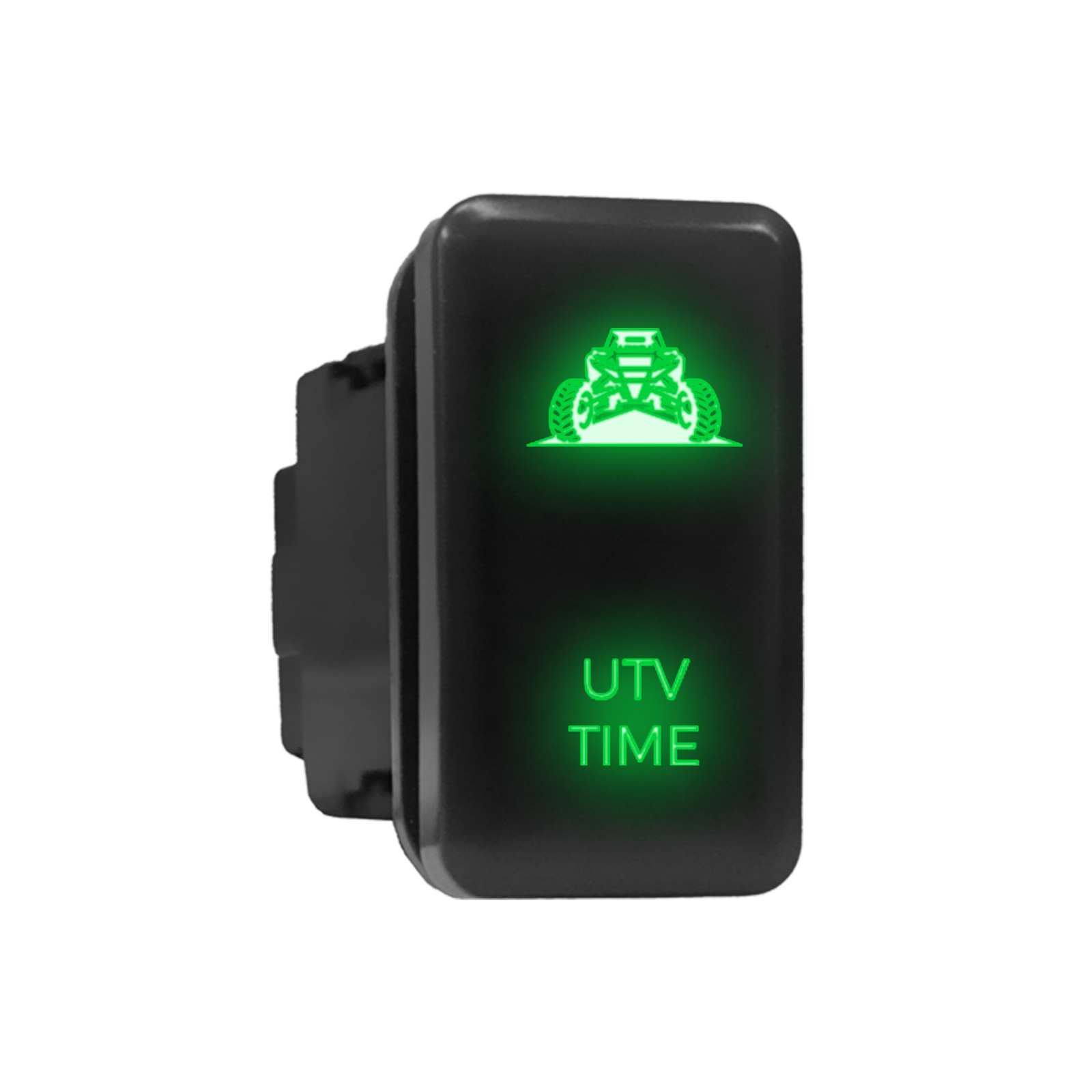 UTV TIME - LED Push Button Replacement for TOYOTA (1.54 x 0.83 in) Green