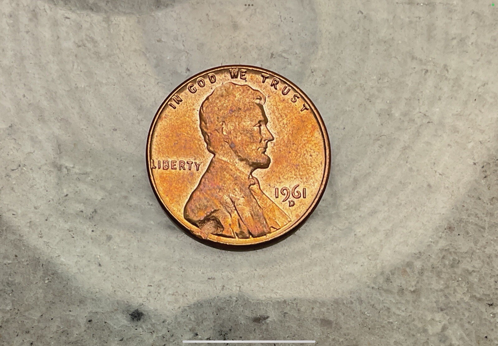 1961-D Lincoln Memorial Penny #2568 Shoulder Shot Lincoln, ERROR *FREE SHIPPING*