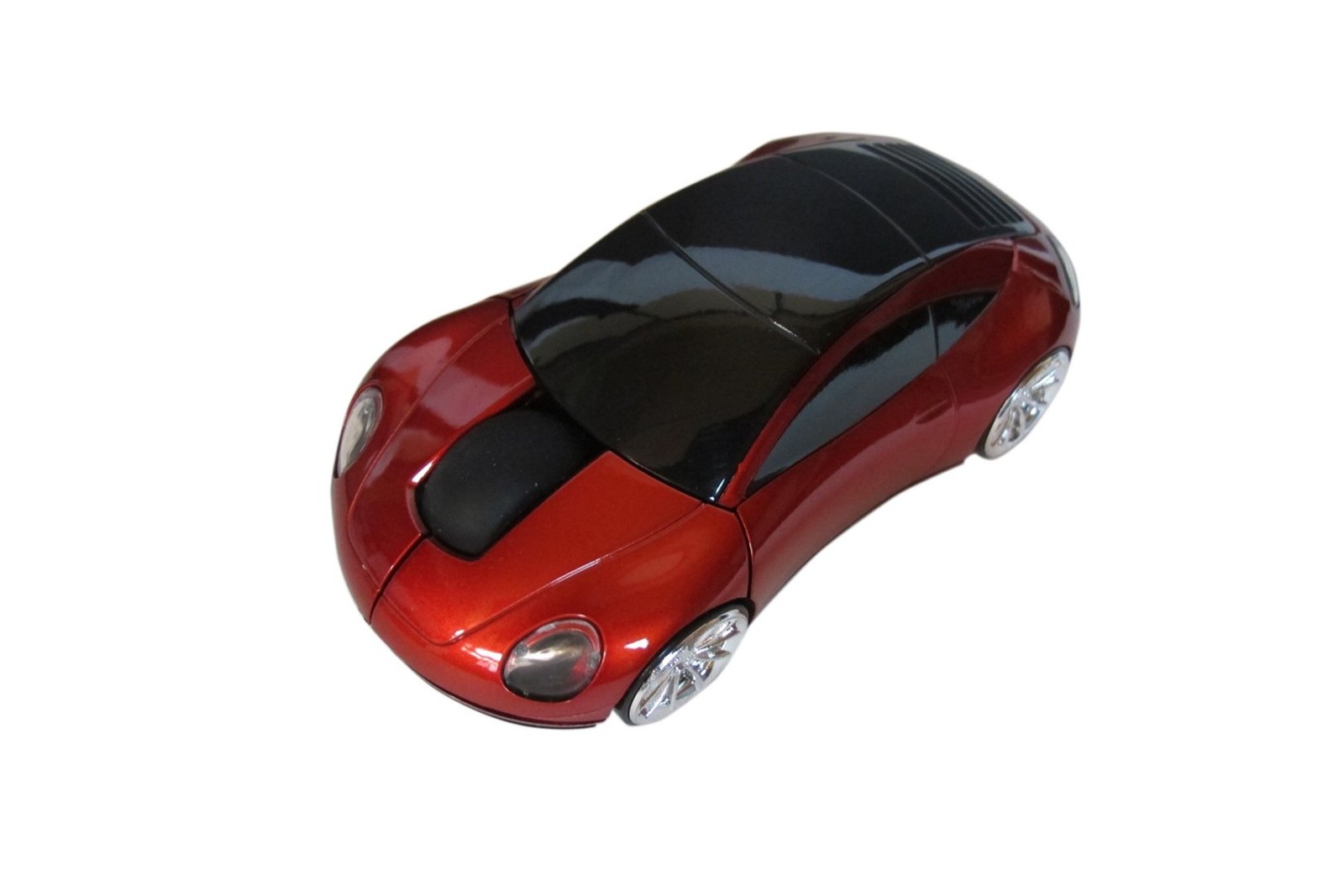 MOJO Porsche Car Optical Wireless Silent Mouse (Red) Red