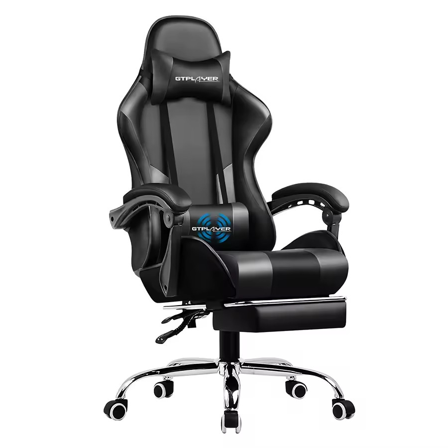 GTPLAYER Gaming Chair with Footrest - Luxury PU Leather Massage Office Chair