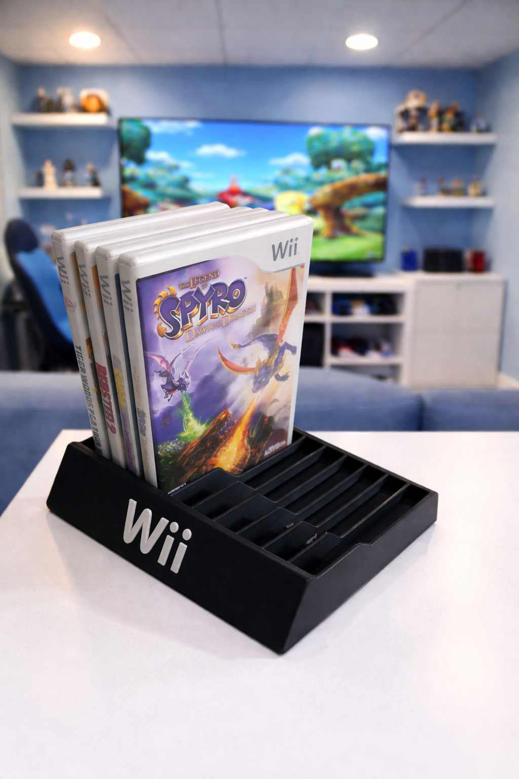 Black Nintendo Wii Game Case Holder Organizer Display Rack RVL-001 RVL-101