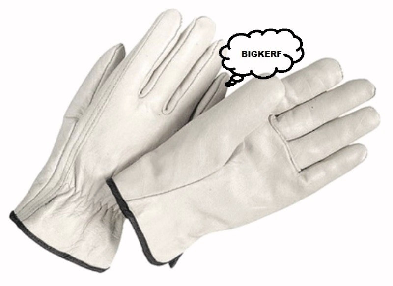 LEATHER COWHIDE  PREMIUM GRAIN  SAFETY WORK GLOVES / HUNTING - DRIVING  [LARGE]