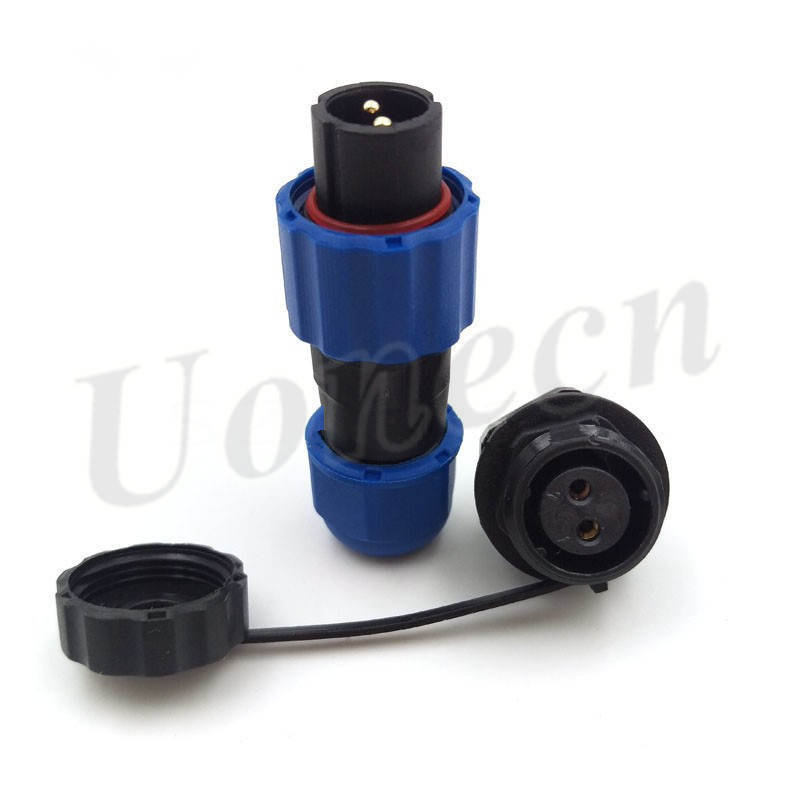 SD13 IP68 2 Pin LED Connector Waterproof Dustproof Circular Multipole Socket