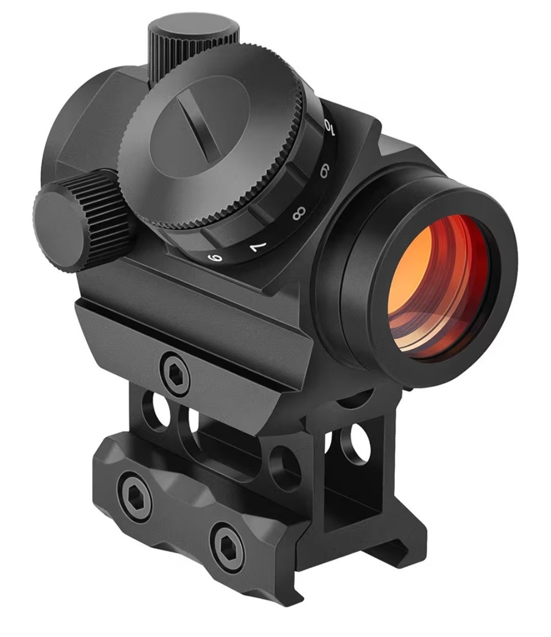2MOA Riflescope Red Dot Sight 1x25mm Reflex Sight with 1 inch Riser Mount NEW