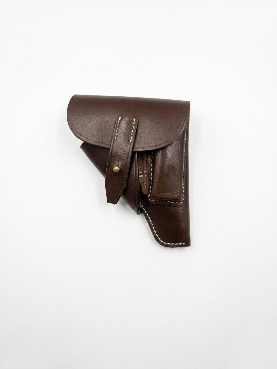 German WW2-WWII WALTHER PPK LEATHER HOLSTER BROWN COLOR REPRODUCTION.