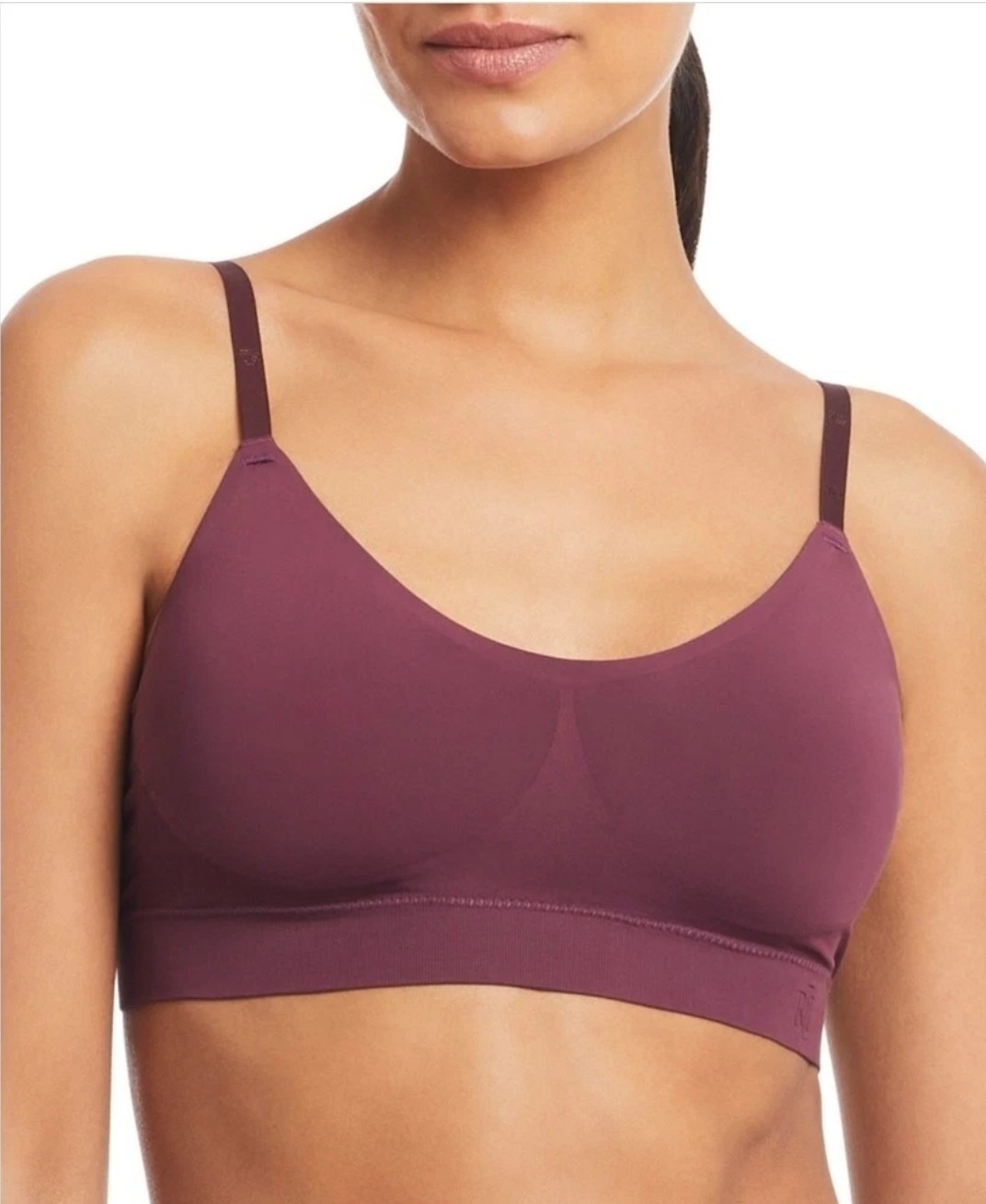 Lauren Ralph Lauren Women's Luxe Smoothing Wireless Bralette Pinot Noir Medium