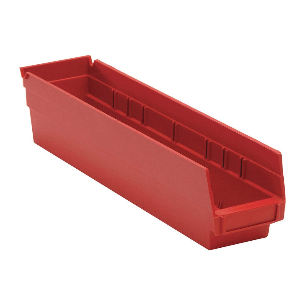 QUANTUM STORAGE SYSTEMS QSB103RD Shelf Bin,Red,Polypropylene,4 in 9ME44