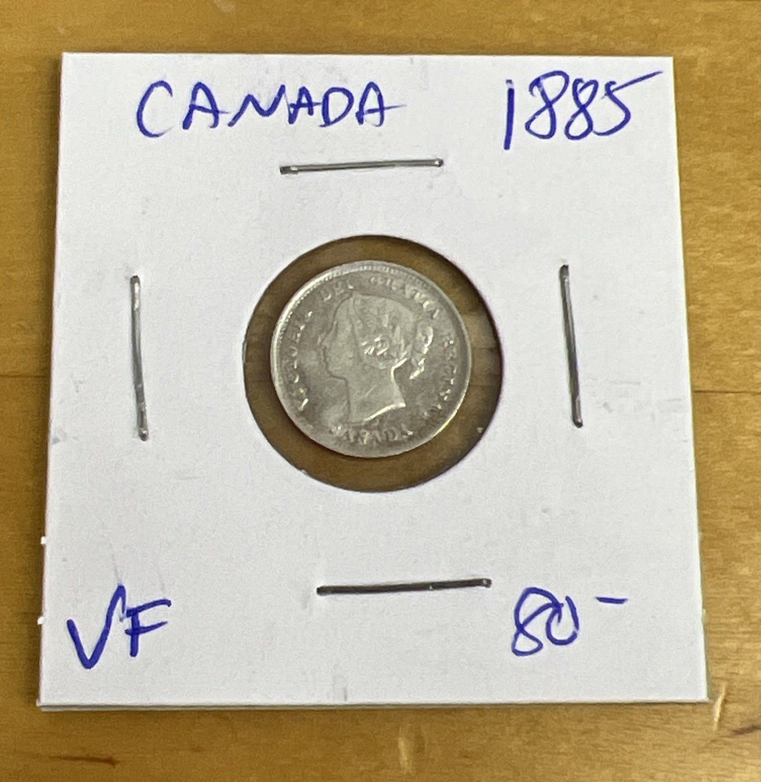 1885 Canada 5 Cents Silver Foreign Coin