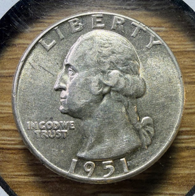 1951-P Washington Quarter - Actual Coin Shown - Free Shipping & Tracking INV#292