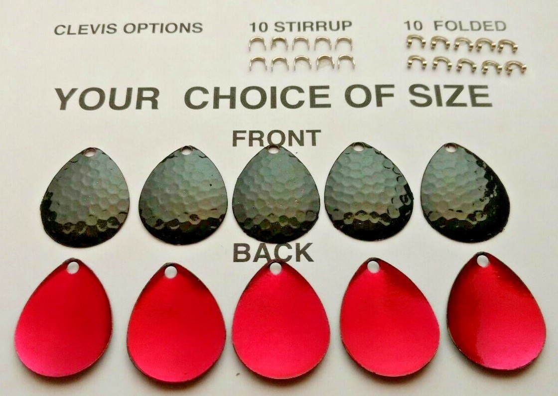 10 Colorado sz #00 #8 black Front, red back Kokanee SPINNER BLADES