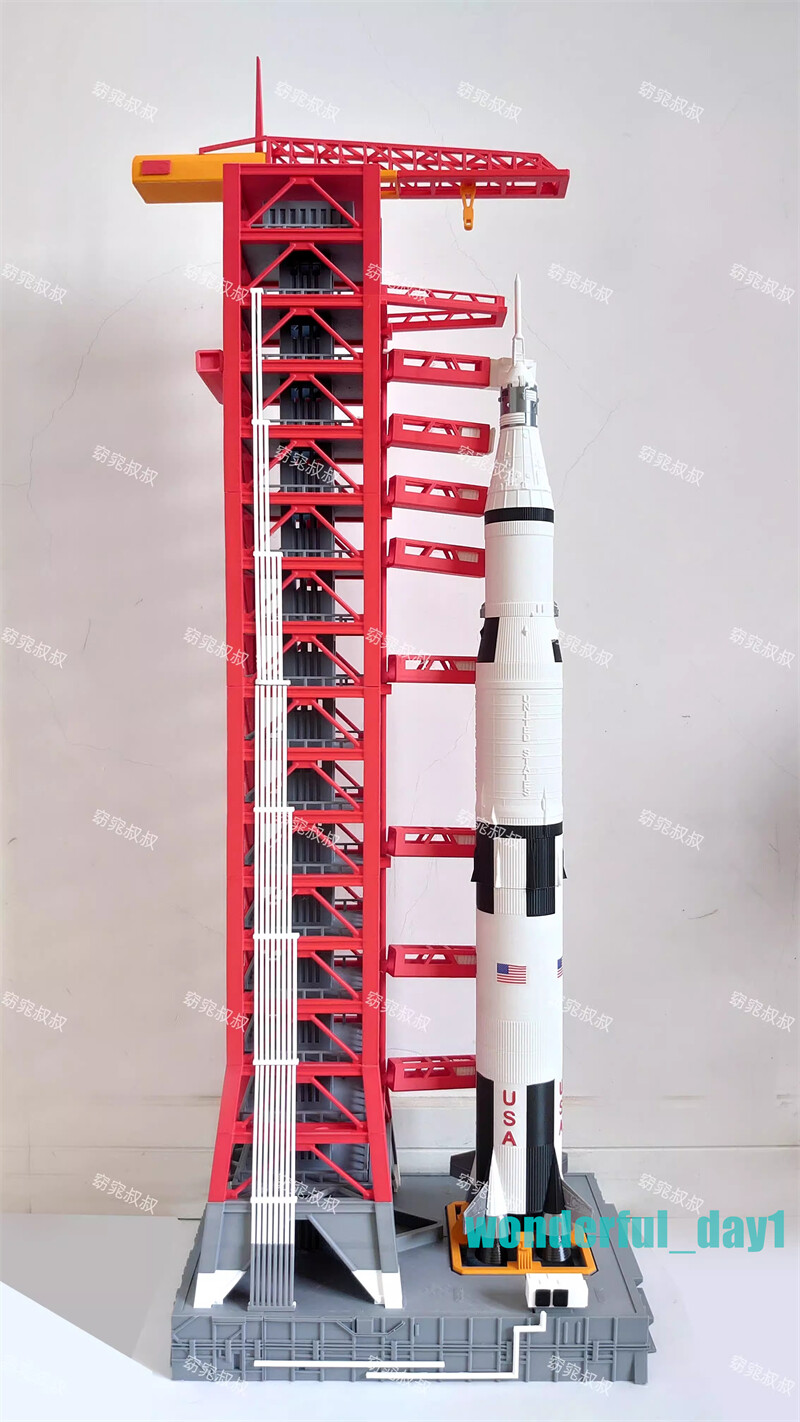1/200 Saturn-5 Launching Tower Frame Model Rocket Painted Model Set Toy Gifts