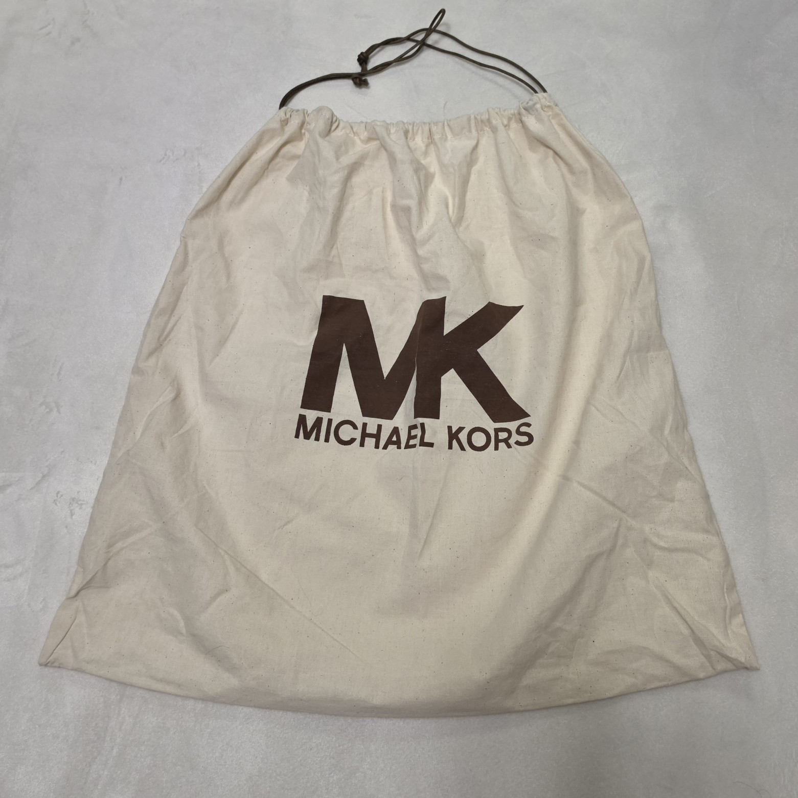 Michael Kors Beige Logo Drawstring Dustbag Pouch for Women Designer