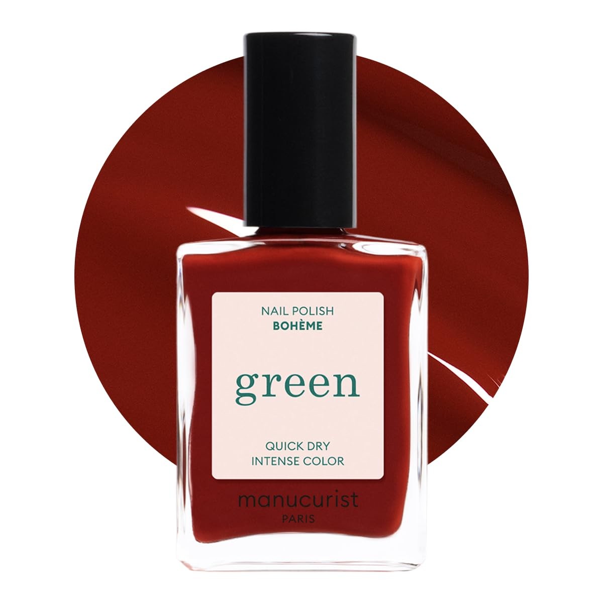 Manucurist Green Nail Polish Bohème Brownish Red - 9-Free, Plant-Based