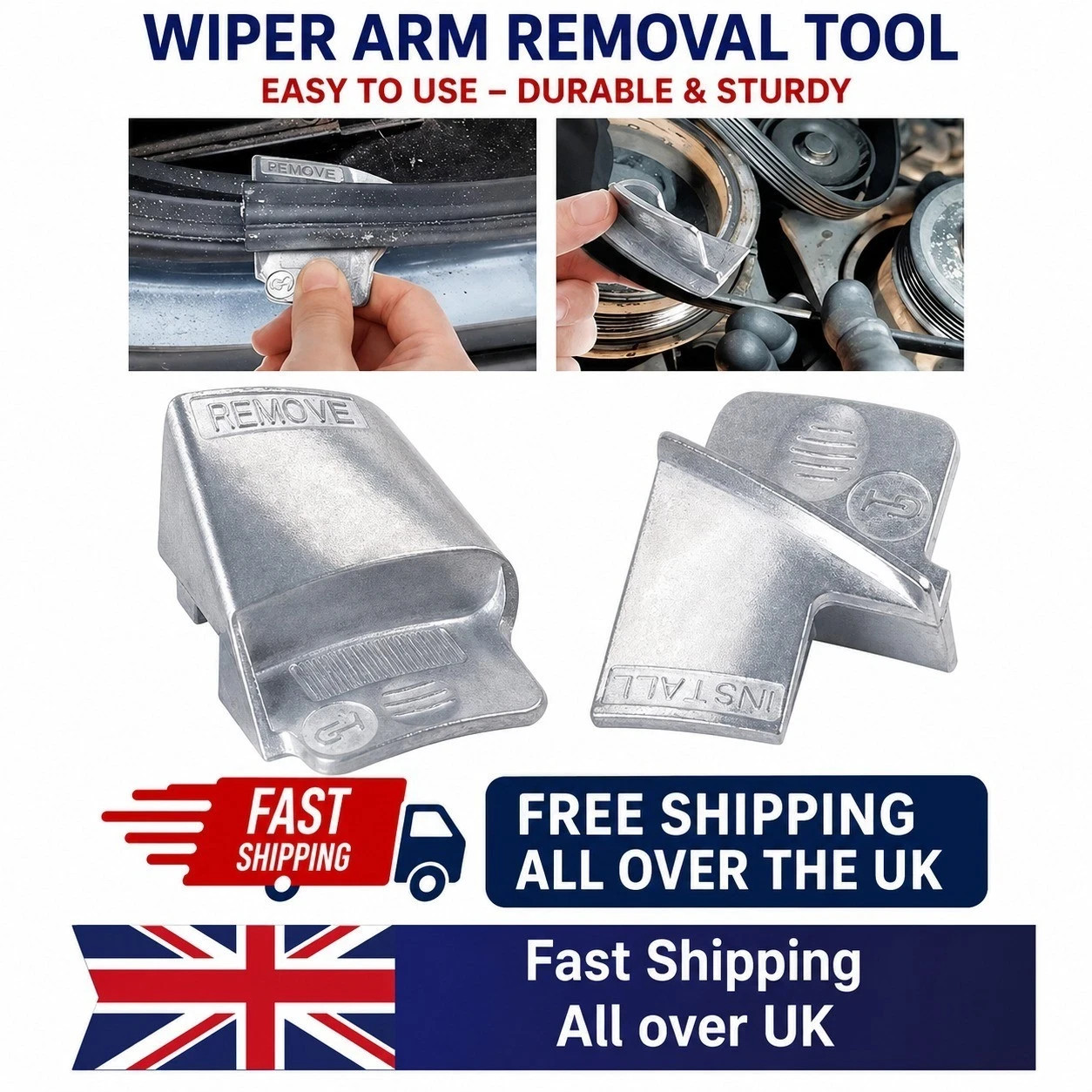 2pcs Car Stretch Belt Removal Fitting Install Remover Pulley Guide Tool Kit
