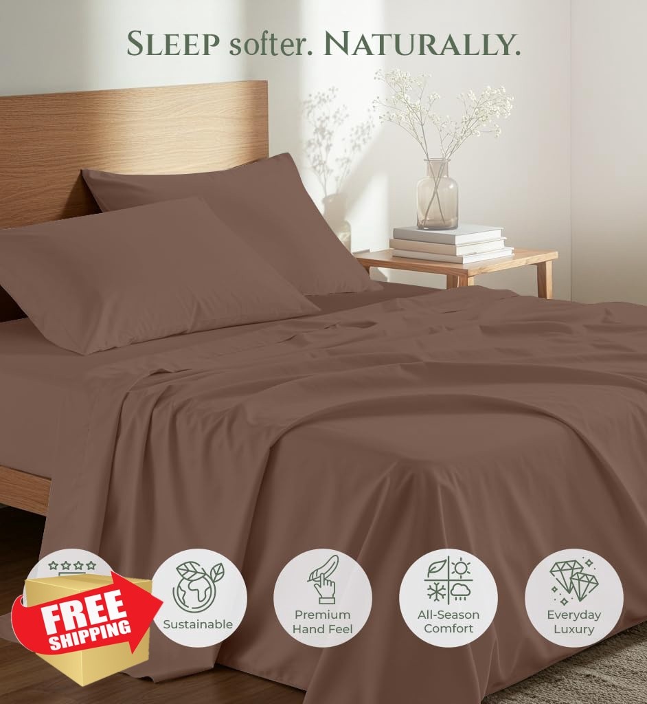 Royale Linens Cal King Chocolate Flat Sheet