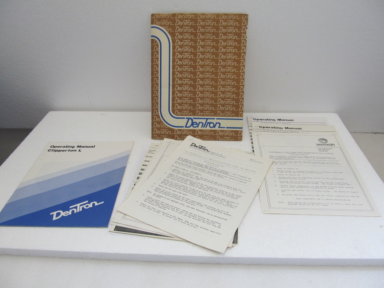 DENTRON CLIPPERTON L MANUAL ORIGINAL + Other Dentron Documents