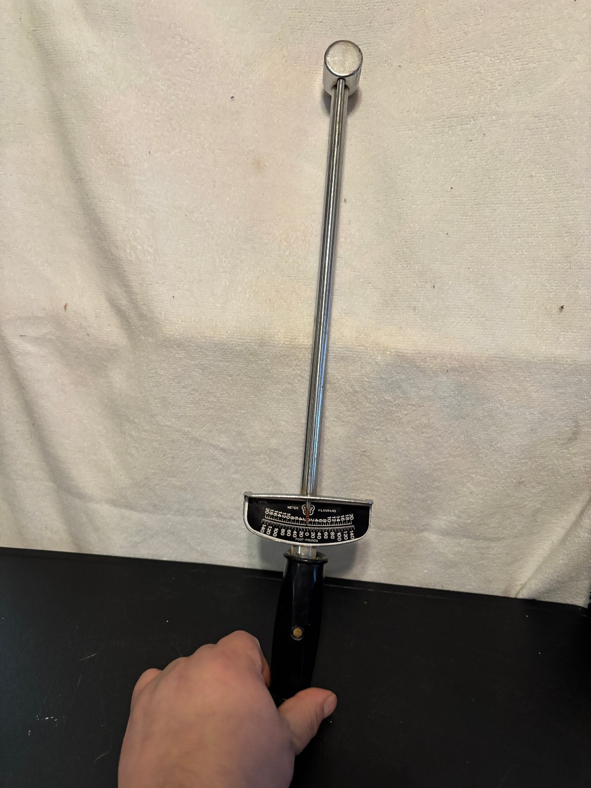 Vintage Beam Type Torque Wrench 1/2" drive steel unbranded 18" long