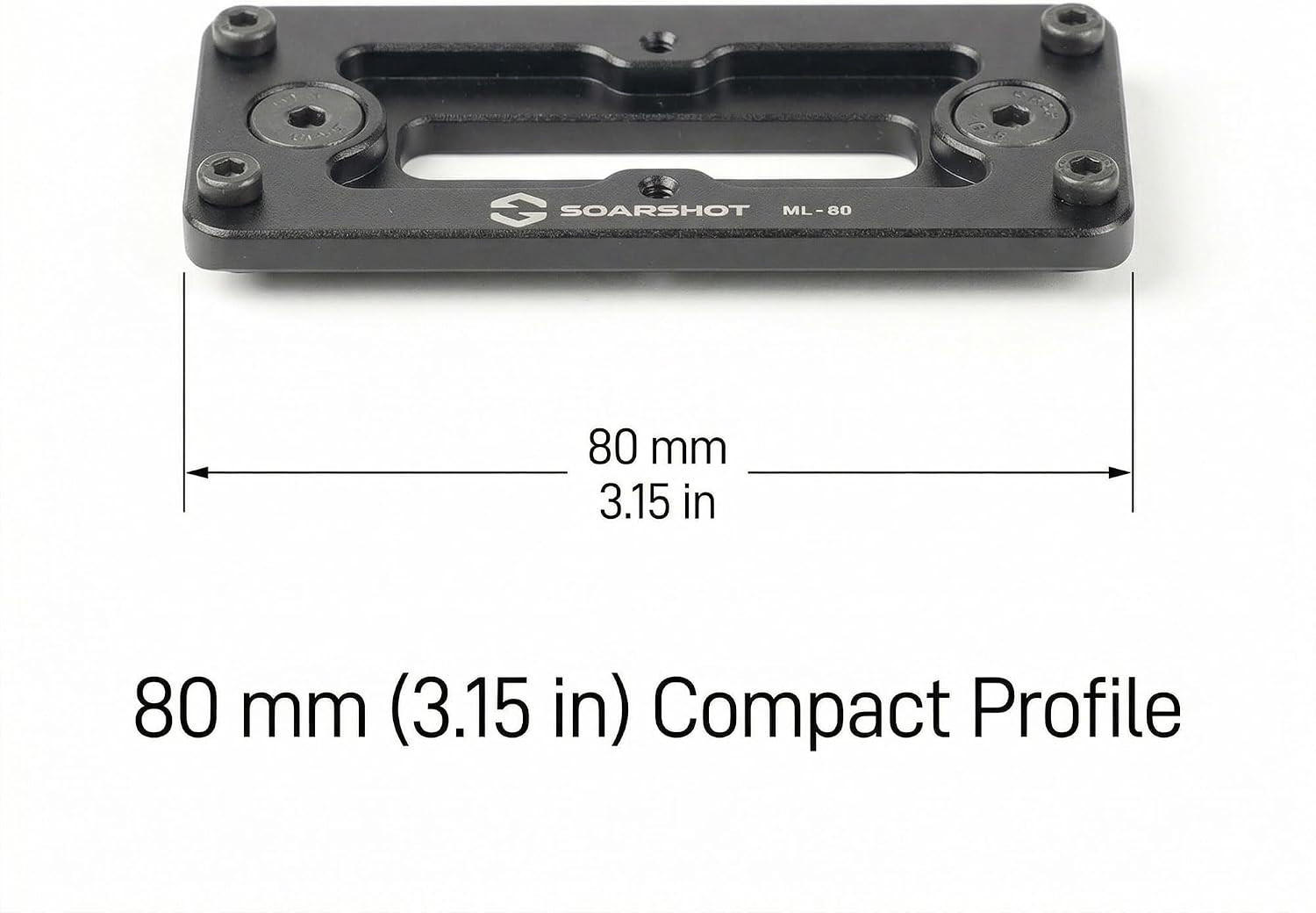 MLOK Arca Rail Adapter, Quick Release Dovetail Plate Compatible with Arca-Swiss