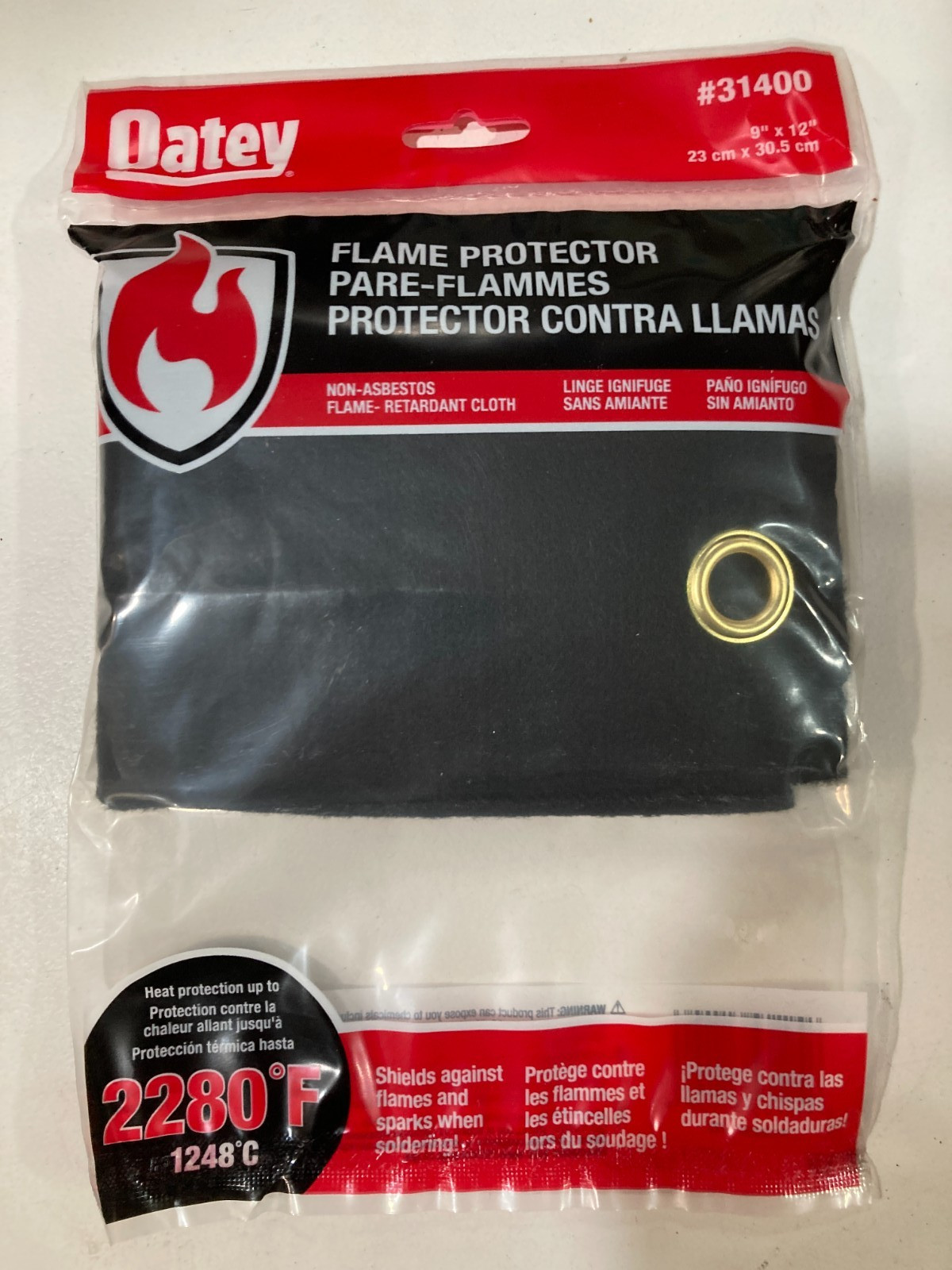 Oatey Flame Protector 9" x 12" Heat Shield Cloth #31400 Non-Asbestos NEW