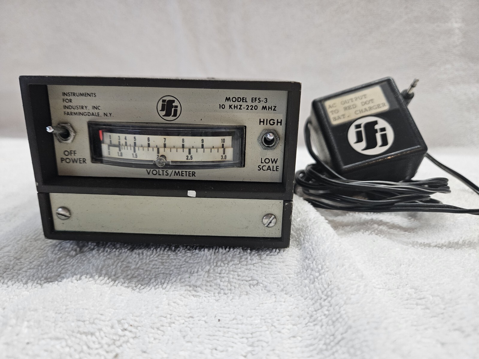 Vtg Rare IFI EFS-3 E-FIELD SENSOR 10KHZ-200MHZ WITH Power Cord. Parts Only