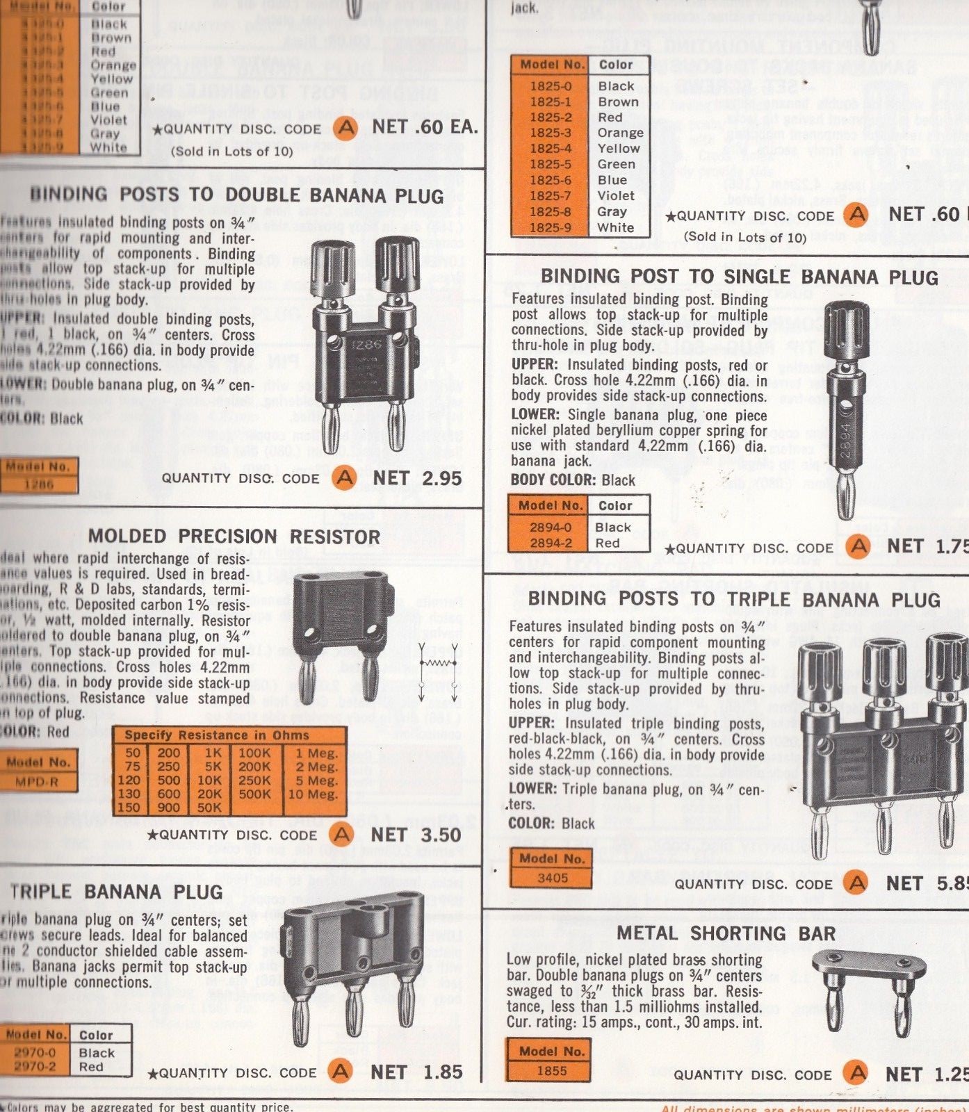 1978 Pomona Electronics Electronic Test Accessories Catalog , Banana Plug post