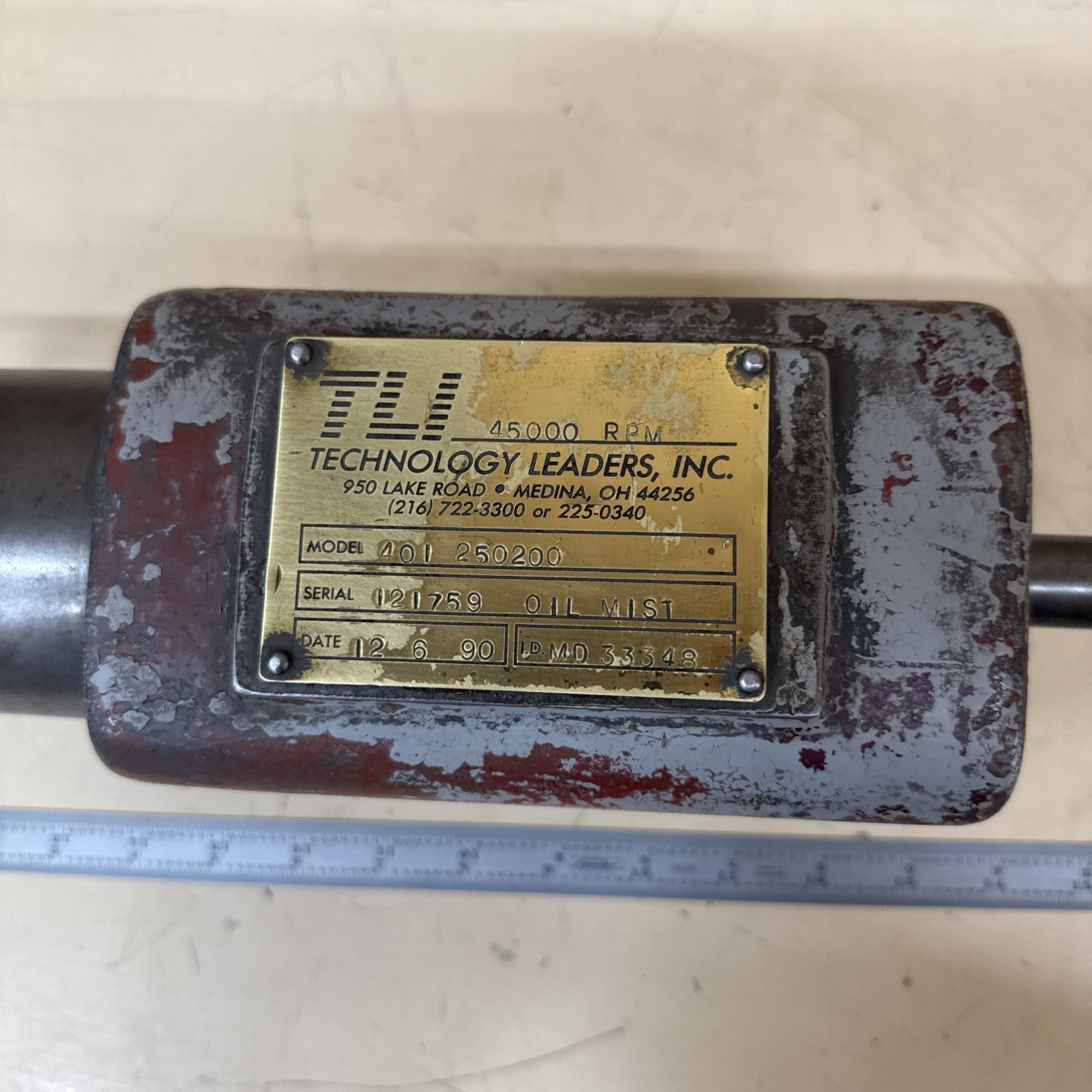 Technology Leaders Precision Grinding Spindle 401 250200 With Dovetail Base