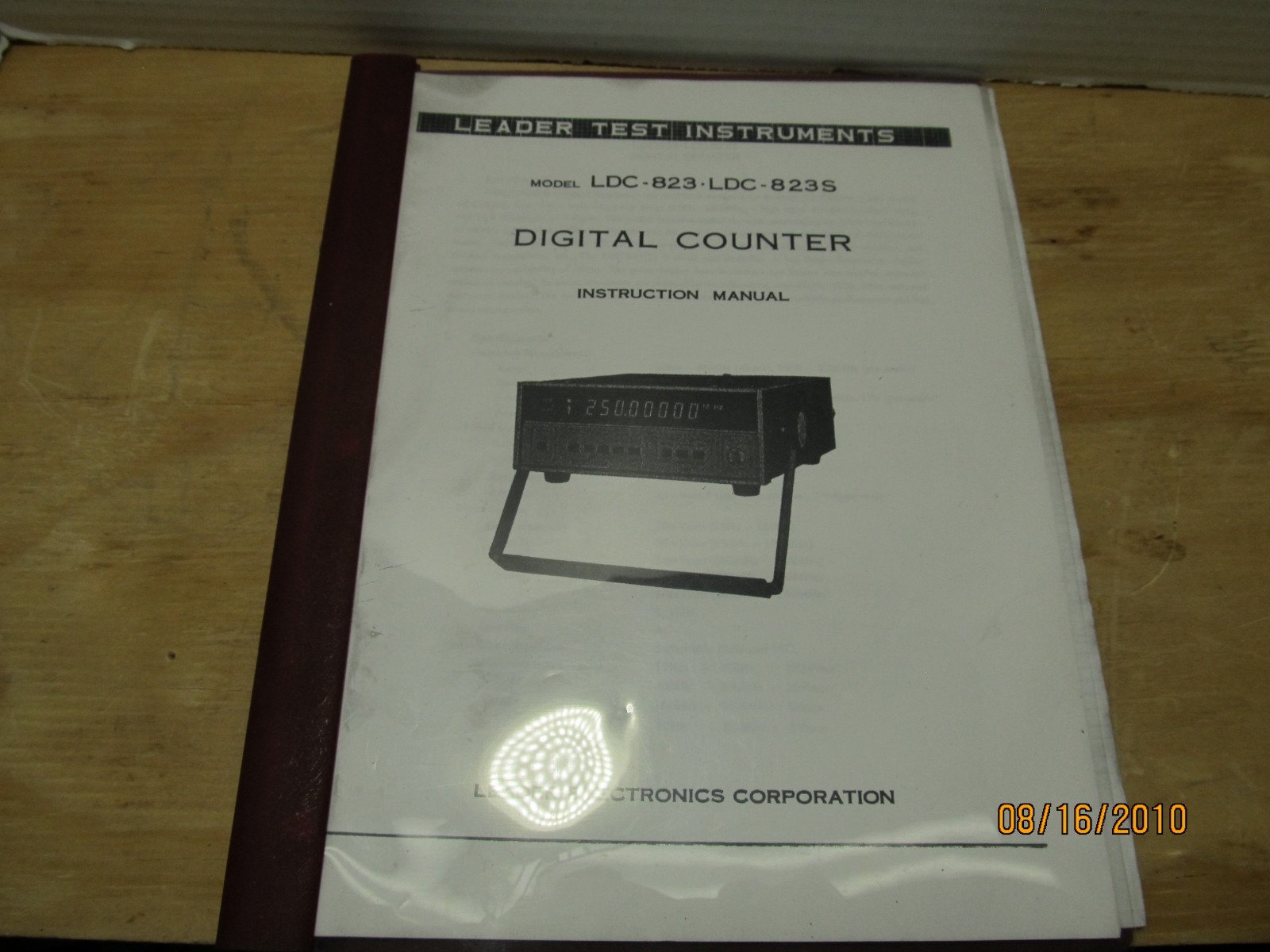 LEADER LDC-823 DIGITAL COUNTER MANUAL