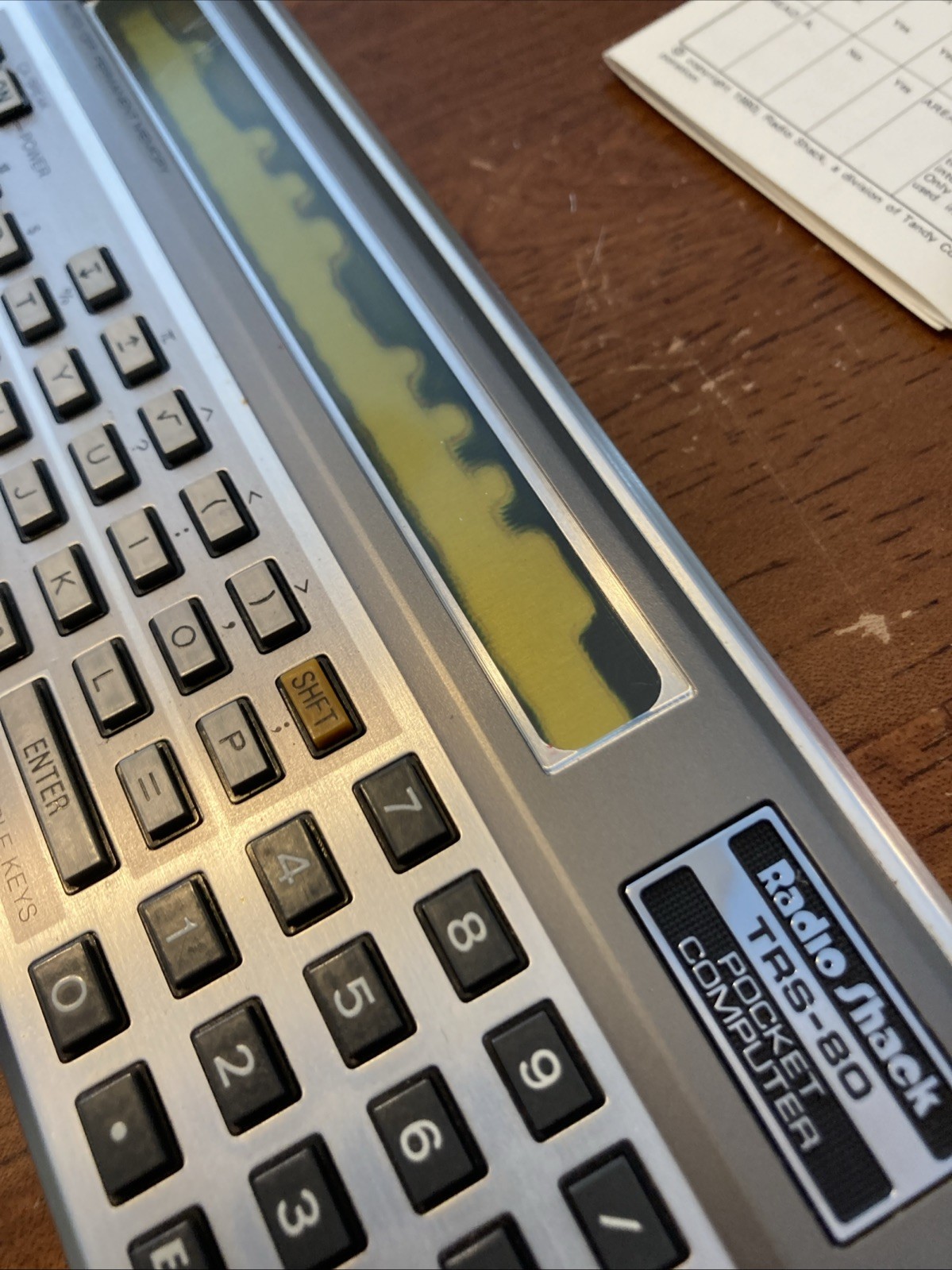Radio Shack TRS-80 Pocket Computer - Bad LCD Screen Untested w leather Case