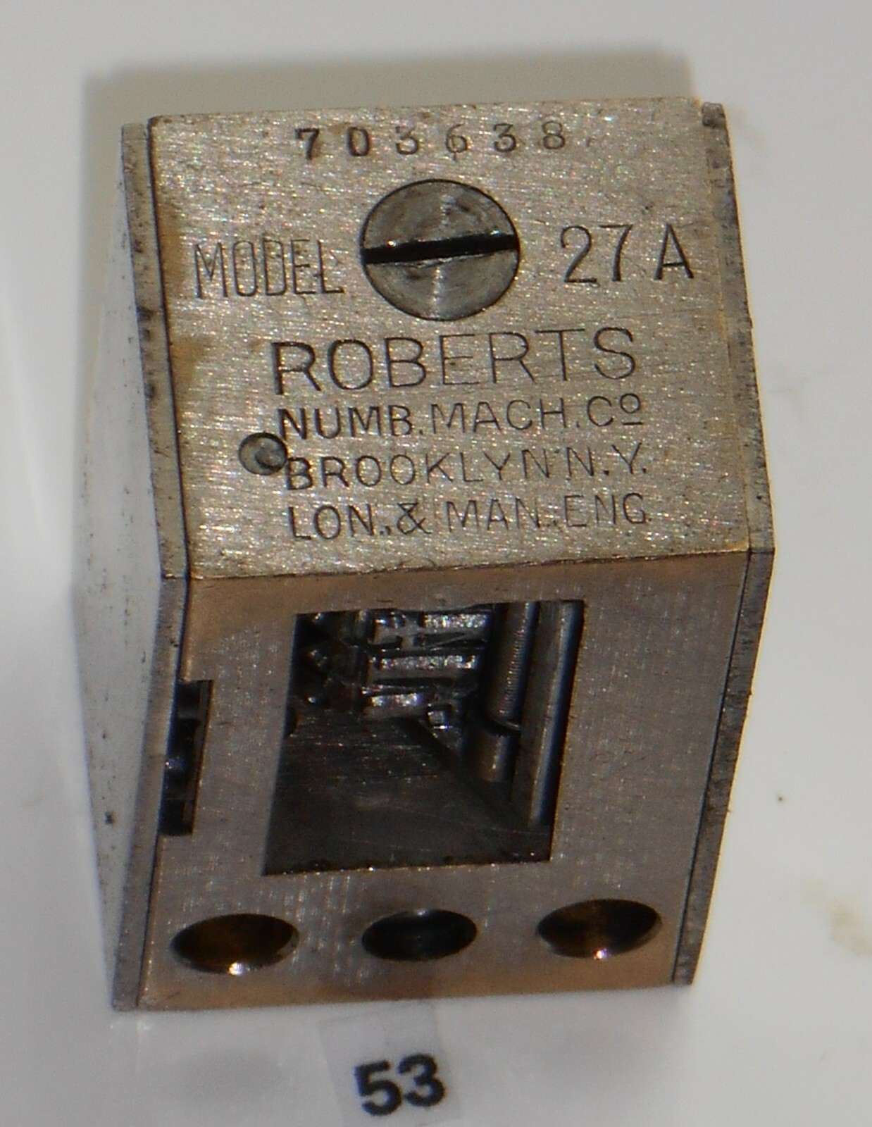 Letterpress Numbering machine | (Roberts #27A) | 53