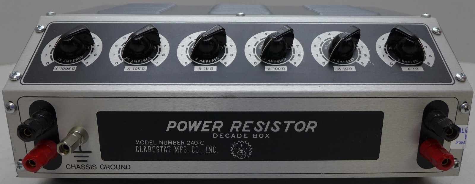 Clarostat 240-C Decade Box 1 to 999,999Ω up to 225W - Tested & Working #2