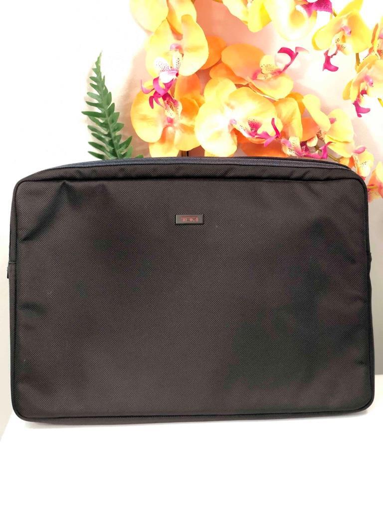 TUMI Black Ballistic Nylon Large Wide Laptop Tech Case Bag