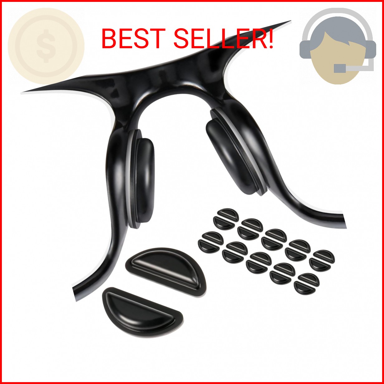 10 Pairs Anti-Slip Nose Pads Compatible with Ray-Ban Meta Smart Glasses Gen 2, S