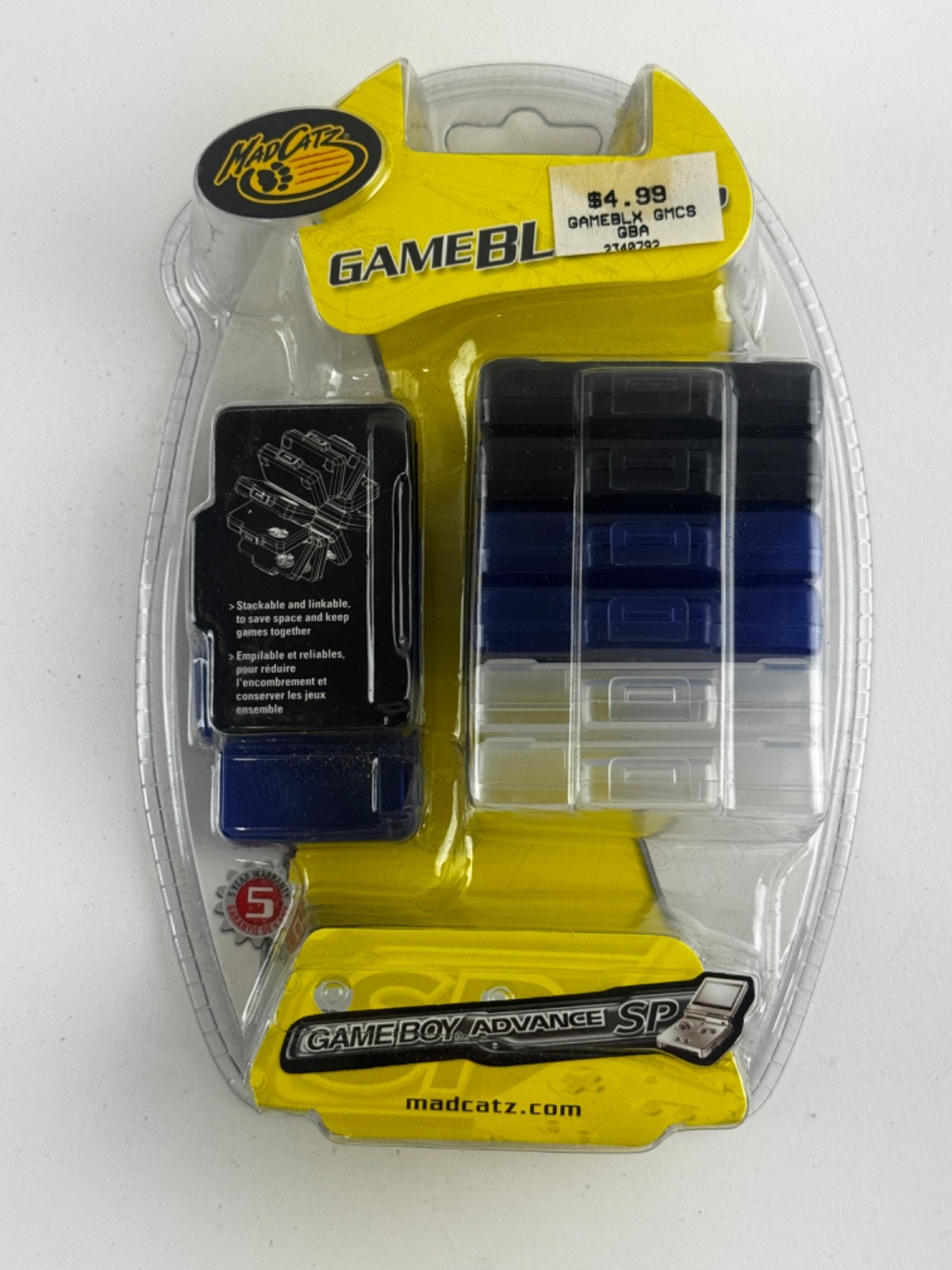 MadCatz Gameblox SP Stackable Linkable Gameboy Advance SP Game Cases New Sealed