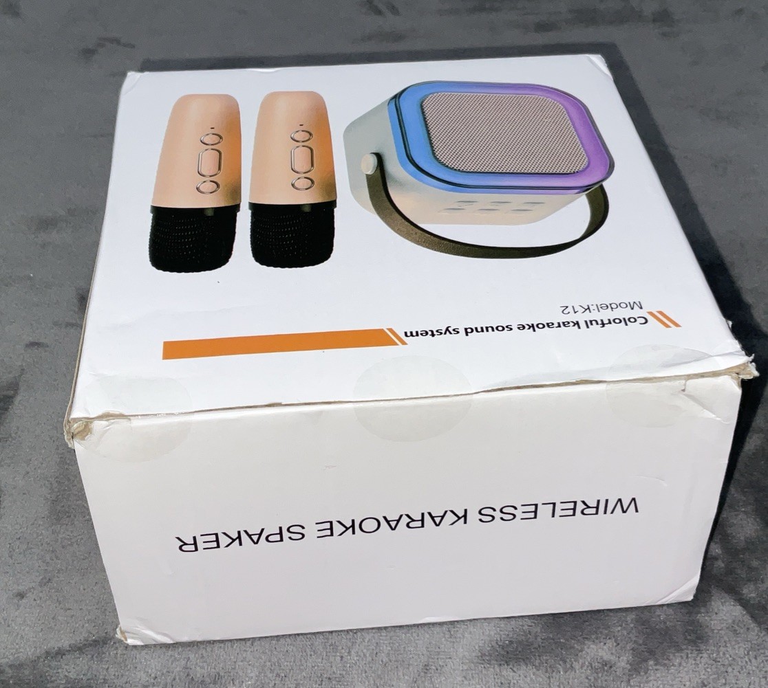 Mini Karaoke ,Portable Bluetooth Speaker With 2 Wireless Microphones