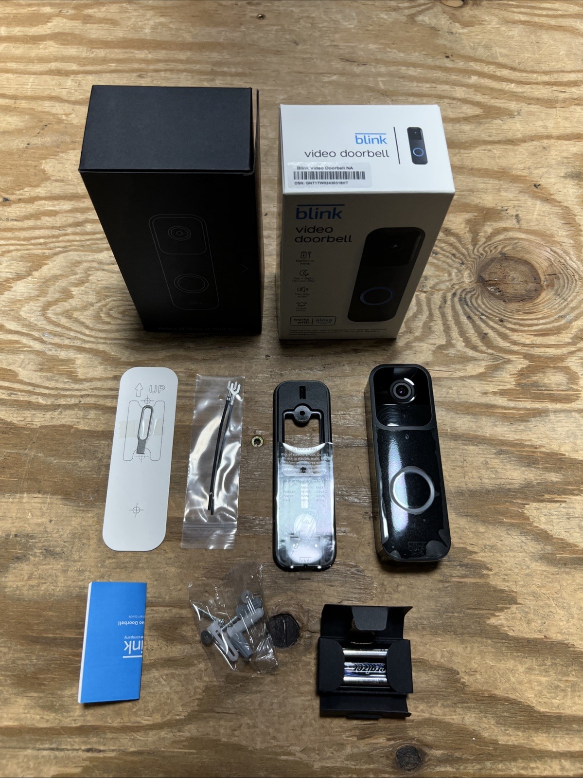 BLINK Battery or Wired - Smart Wi-Fi HD Video Doorbell Camera in Black
