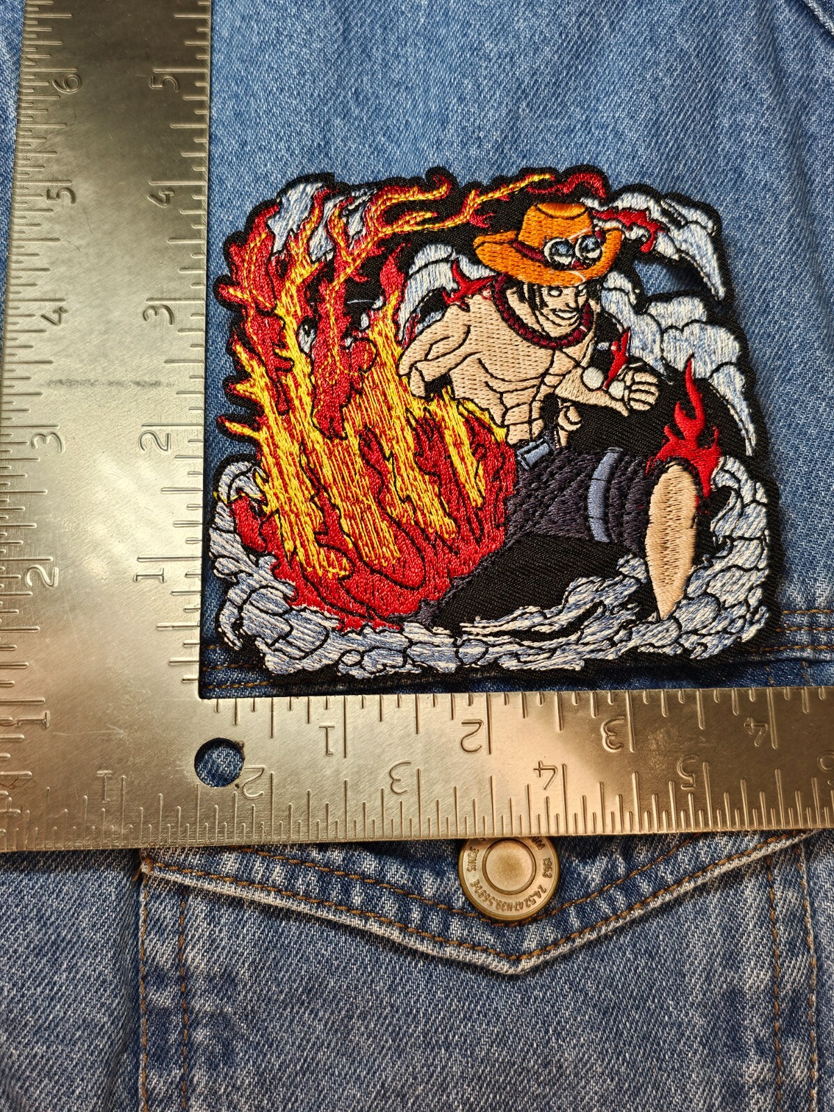 One P. Anime Series Portgas D. Ace  Embroidered Iron On Patch
