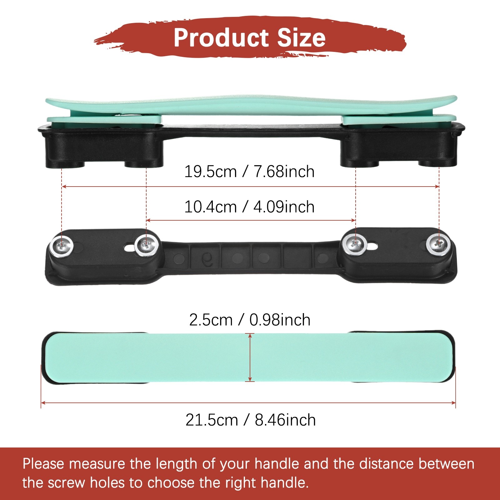 1PCS Luggage Replacement Handle for Suitcase - [Fruit Green-8.5IN]