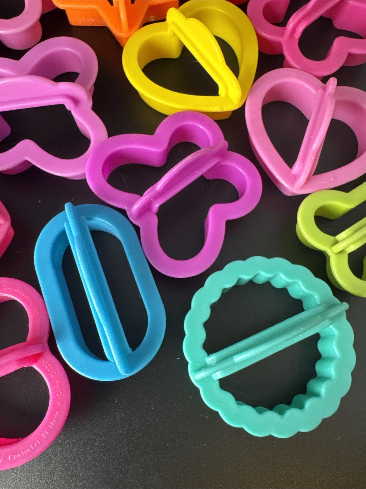 Bright Colored Shape Cookie Cutters Lot - Great For Play Doh