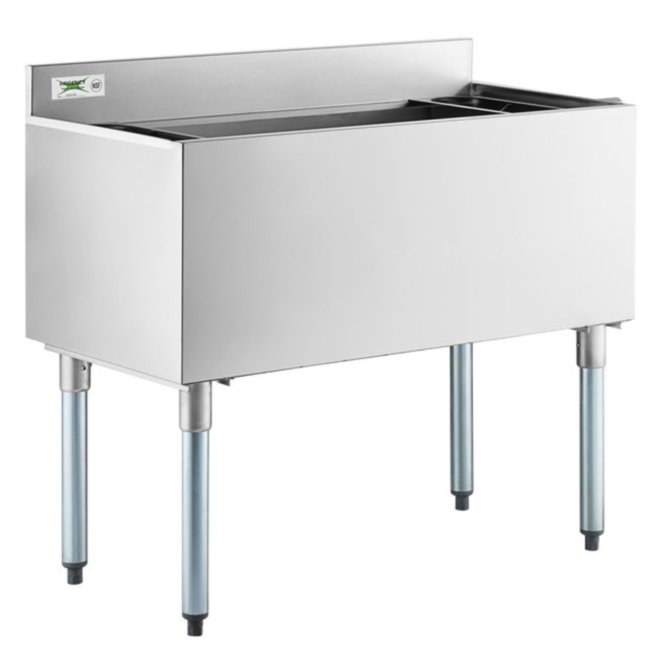 NEW Regency Underbar Stainless Steel Commercial NSF 119lb Ice Bin 18" x 36" Bar