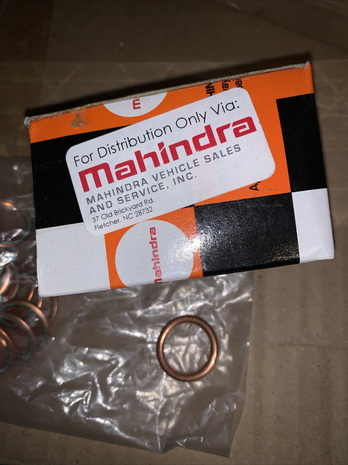 OEM Mahindra Roxor Oil Drain Plug Washer - Copper P/N 0311AAC00260N tm15