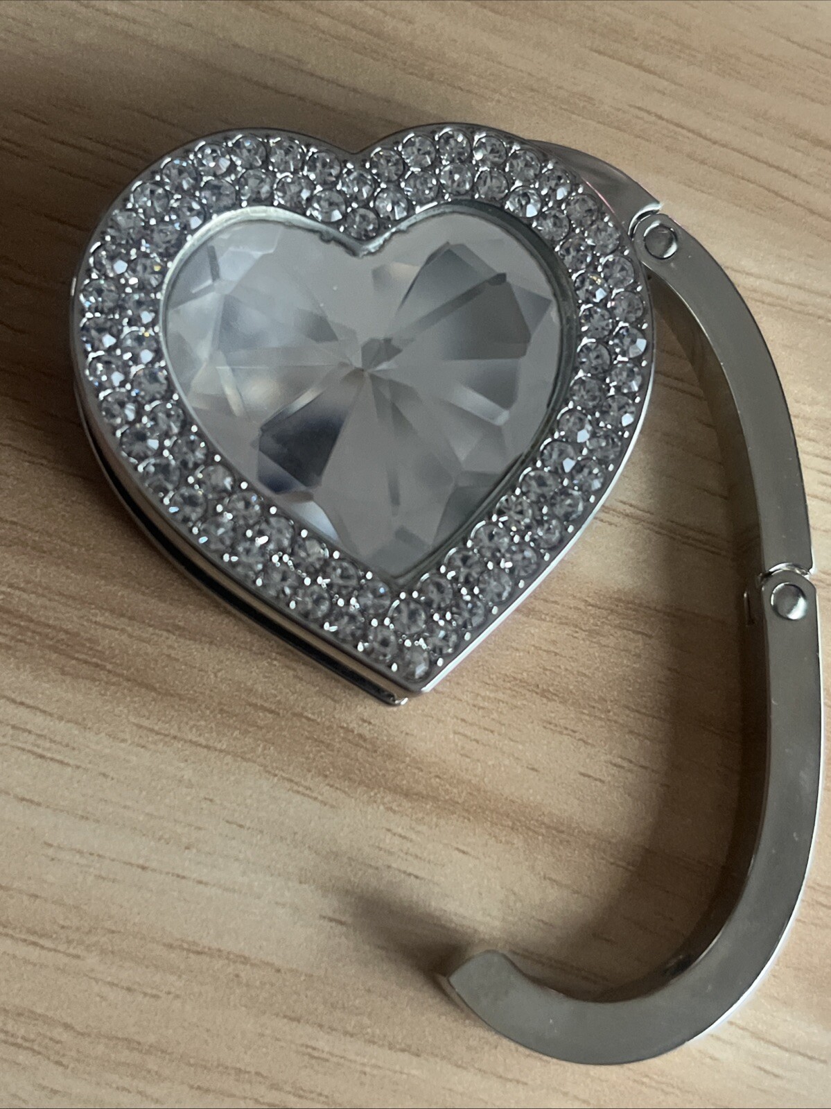 Crystal Heart Purse Table Hanging Hook