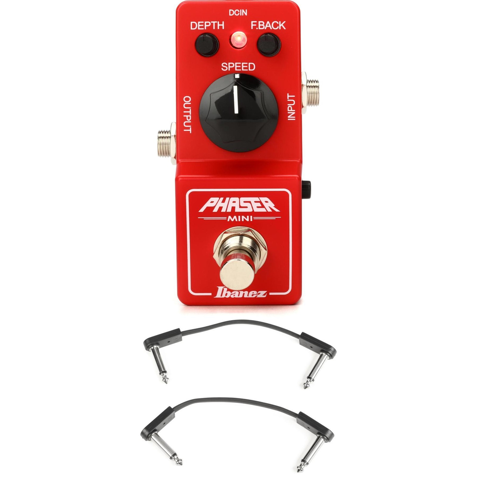 Ibanez Phaser Mini Pedal with EBS Patch Cables